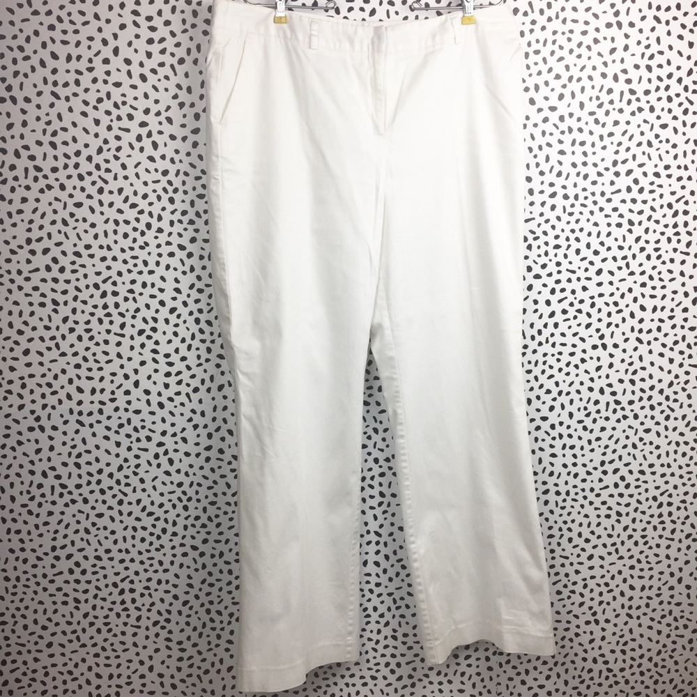 Attention White Flare Leg Cotton Pants Size 16